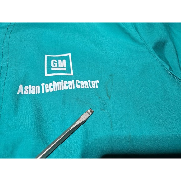 GM Asian‎ Technical Center Jacket Men Teal Harrington Style Workwear - Picture 3 of 8